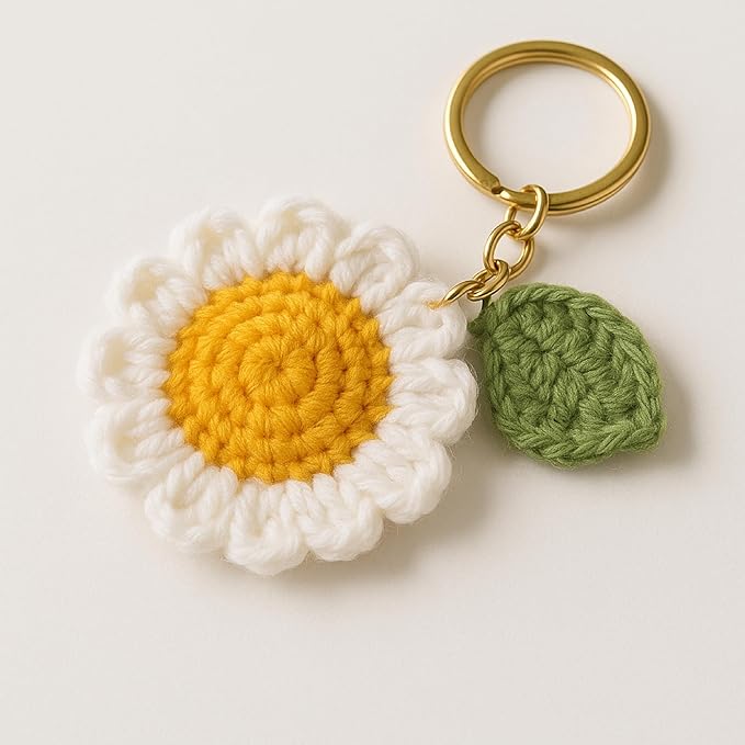 Crochet Flower Keychain